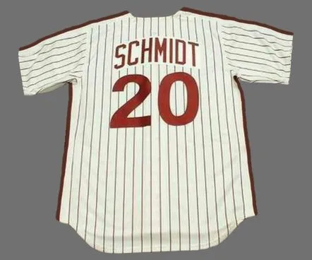 MIKE SCHMIDT Philadelphia Phillies 1980 Home Majestic Throwback Baseball Jersey 