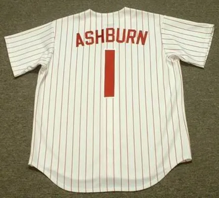 RICHIE ASHBURN Philadelphia Phillies 1950’s Majestic Throwback Baseball Jersey 
