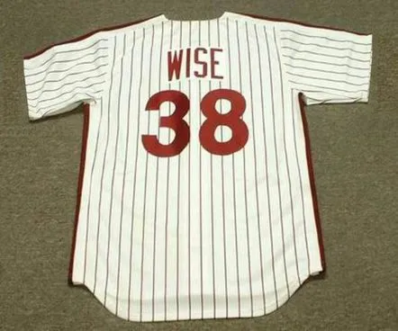 RICK WISE Philadelphia Phillies 1971 Majestic Cooperstown Throwback Home Baseball Jersey 