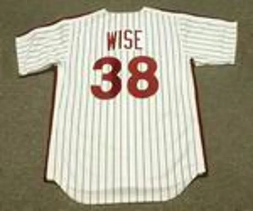 RICK WISE Philadelphia Phillies 1971 Majestic Cooperstown Throwback Home Baseball Jersey 