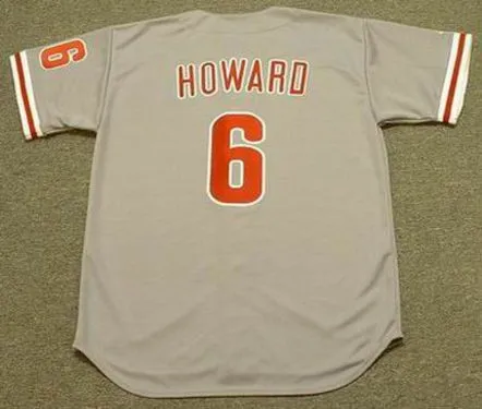 RYAN HOWARD Philadelphia Phillies 2008 Majestic Throwback Away Baseball Jersey 