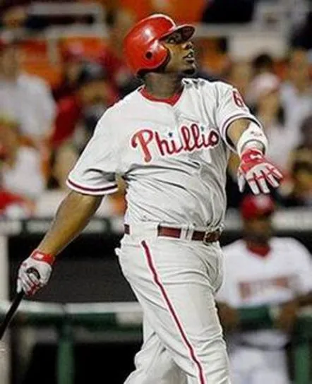 RYAN HOWARD Philadelphia Phillies 2008 Majestic Throwback Away Baseball Jersey 