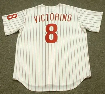 SHANE VICTORINO Philadelphia Phillies 2010 Majestic Throwback Home Baseball Jersey 