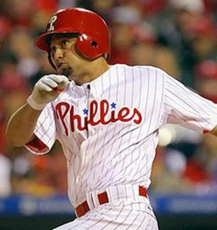 SHANE VICTORINO Philadelphia Phillies 2010 Majestic Throwback Home Baseball Jersey 