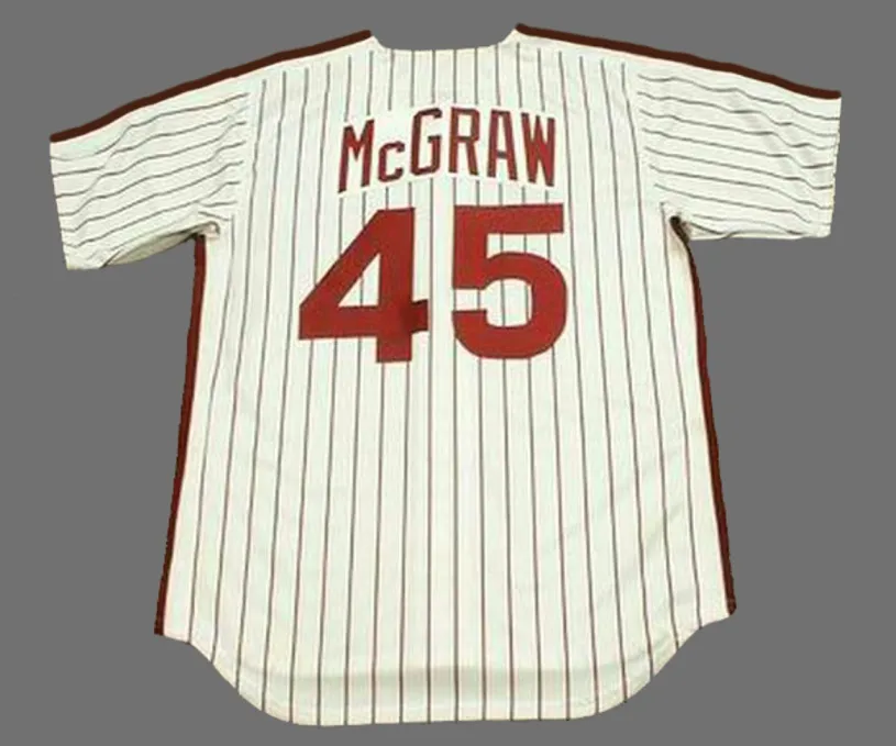 TUG McGRAW Philadelphia Phillies 1980 Majestic Cooperstown Throwback Home Baseball Jersey 