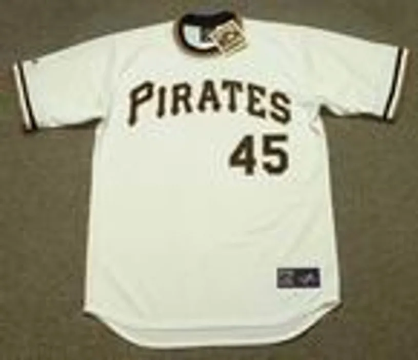 JOHN CANDELARIA Pittsburgh Pirates 1976 Majestic Cooperstown Throwback Baseball Jersey 