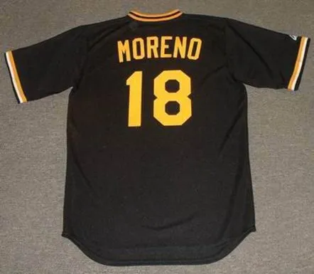 OMAR MORENO Pittsburgh Pirates 1979 Majestic Cooperstown Throwback Baseball Jersey 