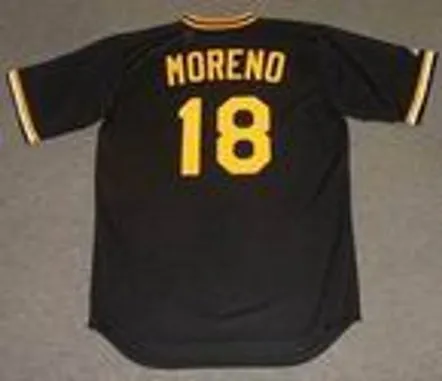 OMAR MORENO Pittsburgh Pirates 1979 Majestic Cooperstown Throwback Baseball Jersey 
