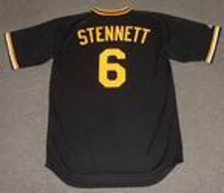 RENNIE STENNETT Pittsburgh Pirates 1977 Majestic Cooperstown Throwback Baseball Jersey 