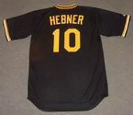 RICHIE HEBNER Pittsburgh Pirates 1983 Majestic Cooperstown Throwback Baseball Jersey 