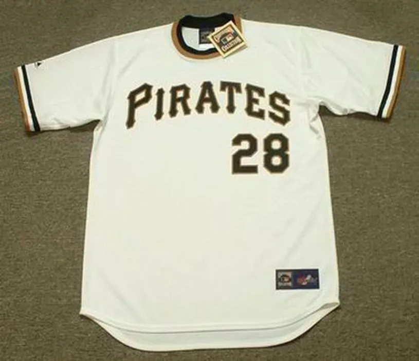 STEVE BLASS Pittsburgh Pirates 1971 Home Majestic Throwback Baseball Jersey 