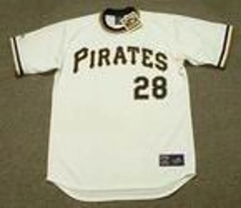 STEVE BLASS Pittsburgh Pirates 1971 Home Majestic Throwback Baseball Jersey 
