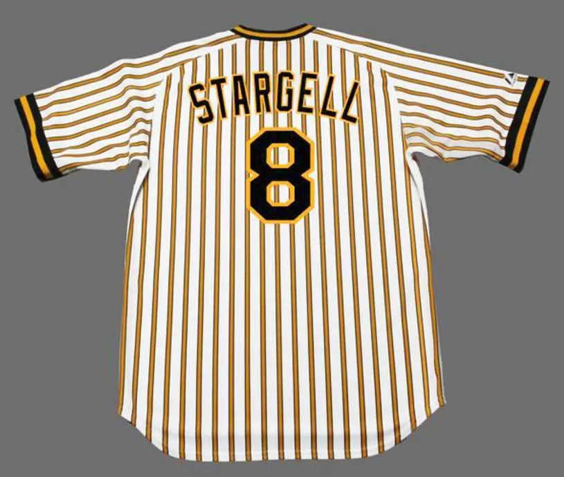 WILLIE STARGELL Pittsburgh Pirates 1978 Majestic Cooperstown Home Baseball Jersey 