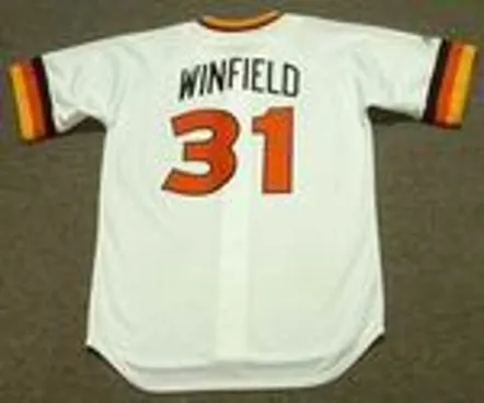 DAVE WINFIELD San Diego Padres 1980 Majestic Cooperstown Throwback Home Baseball Jersey 
