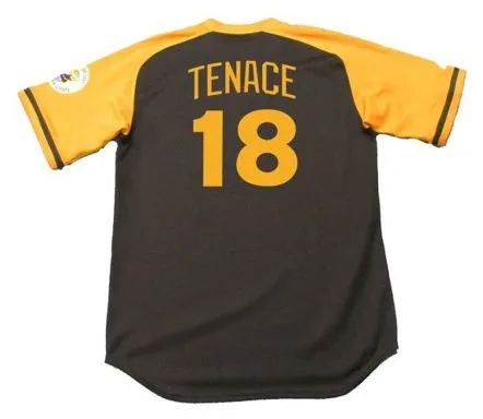GENE TENACE San Diego Padres 1978 Majestic Cooperstown Away Baseball Jersey 