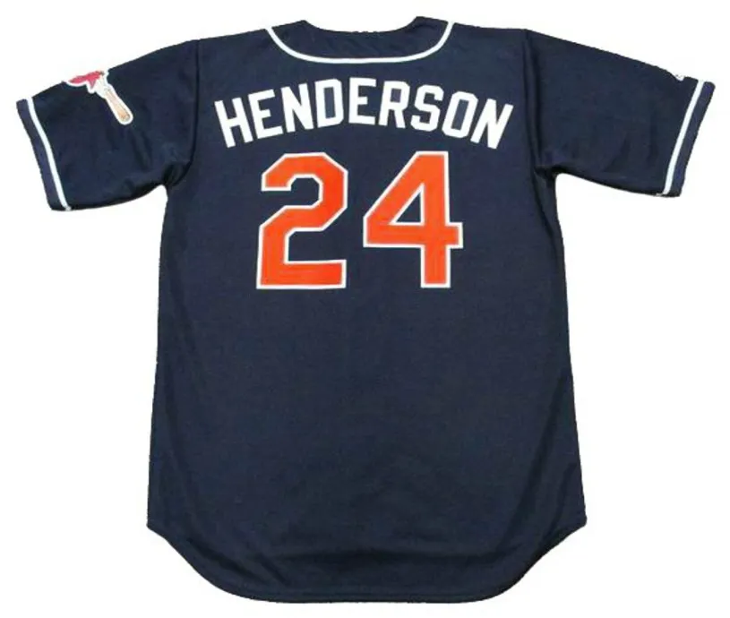 RICKEY HENDERSON San Diego Padres 1997 Alternate Majestic Baseball Throwback Jersey 