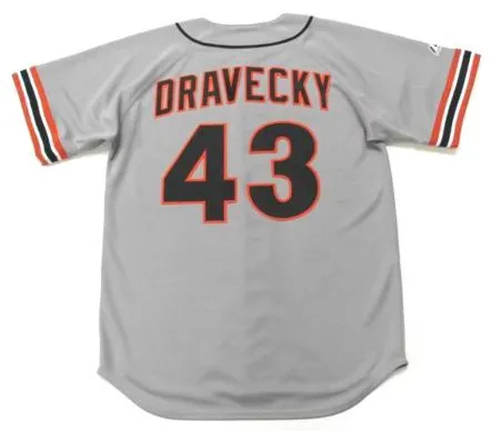 DAVE DRAVECKY San Francisco Giants 1987 Majestic Cooperstown Away Baseball Jersey 
