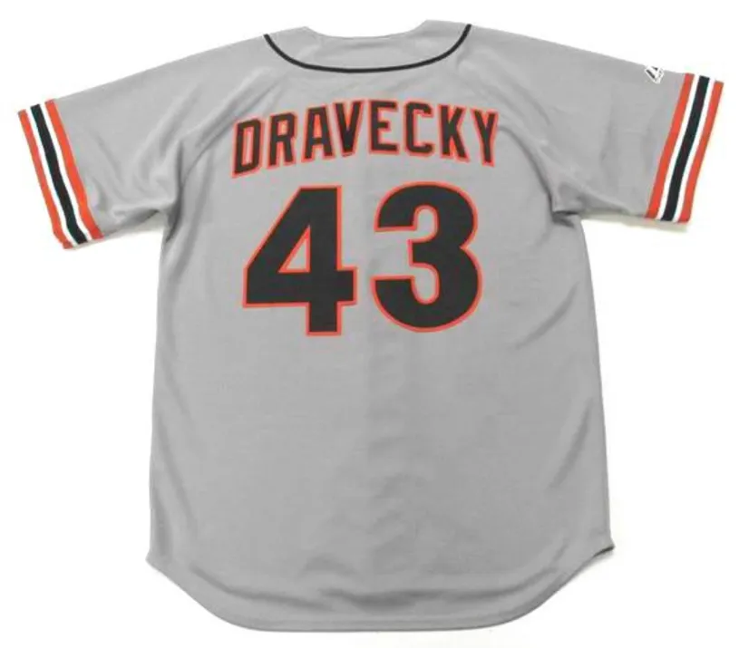 DAVE DRAVECKY San Francisco Giants 1987 Majestic Cooperstown Away Baseball Jersey 