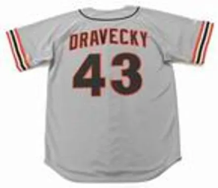 DAVE DRAVECKY San Francisco Giants 1987 Majestic Cooperstown Away Baseball Jersey 