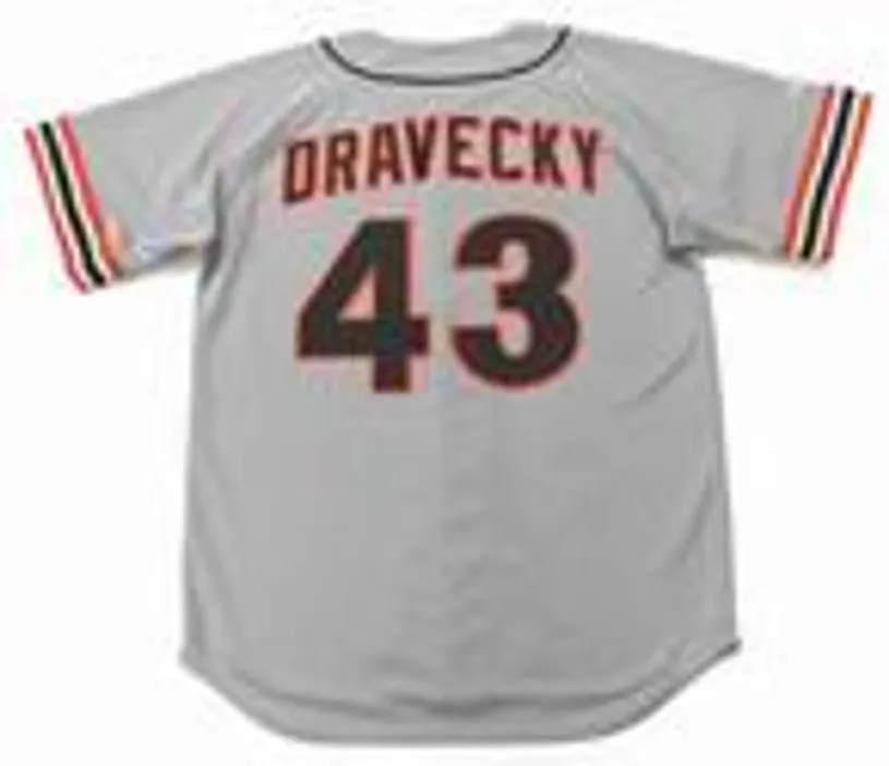DAVE DRAVECKY San Francisco Giants 1987 Majestic Cooperstown Away Baseball Jersey 
