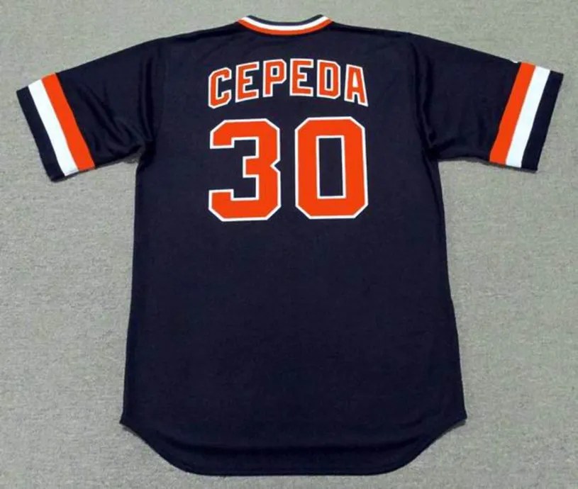 ORLANDO CEPEDA San Francisco Giants Majestic Cooperstown Away Baseball Jersey 