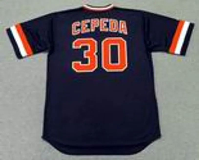 ORLANDO CEPEDA San Francisco Giants Majestic Cooperstown Away Baseball Jersey 