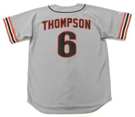 ROBBY THOMPSON San Francisco Giants 1989 Majestic Cooperstown Away Jersey 
