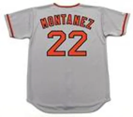WILLIE MONTANEZ San Francisco Giants 1975 Majestic Cooperstown Away Baseball Jersey 