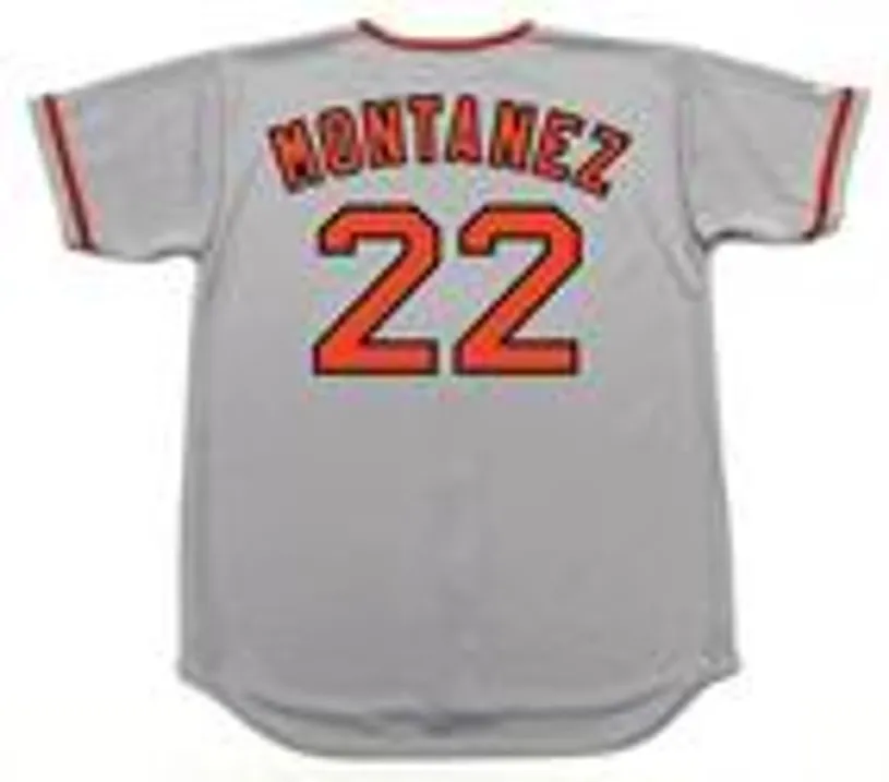 WILLIE MONTANEZ San Francisco Giants 1975 Majestic Cooperstown Away Baseball Jersey 