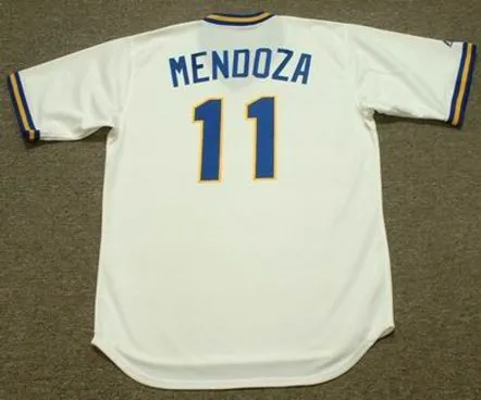 MARIO MENDOZA Seattle Mariners 1979 Majestic Cooperstown Throwback Baseball Jersey 