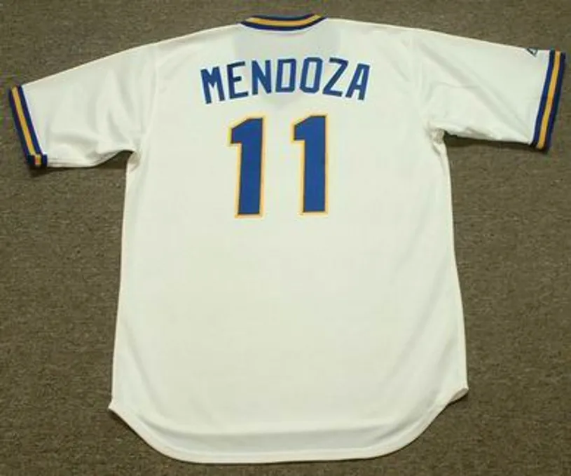 MARIO MENDOZA Seattle Mariners 1979 Majestic Cooperstown Throwback Baseball Jersey 