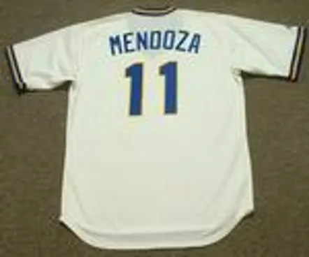 MARIO MENDOZA Seattle Mariners 1979 Majestic Cooperstown Throwback Baseball Jersey 