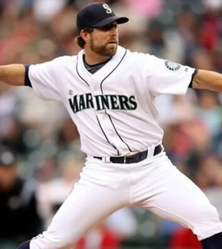 R.A. DICKEY Seattle Mariners 2008 Majestic Throwback Home Baseball Jersey 