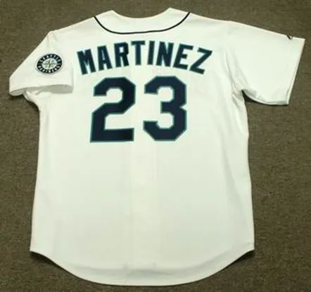 TINO MARTINEZ Seattle Mariners 1995 Majestic Throwback Home Baseball Jersey 