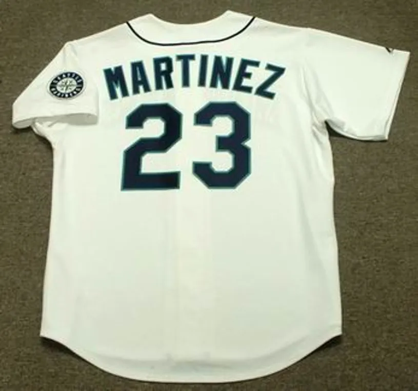 TINO MARTINEZ Seattle Mariners 1995 Majestic Throwback Home Baseball Jersey 