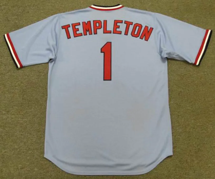 GARRY TEMPLETON St. Louis Cardinals 1977 Majestic Cooperstown Away Baseball Jersey 