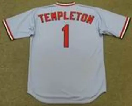 GARRY TEMPLETON St. Louis Cardinals 1977 Majestic Cooperstown Away Baseball Jersey 
