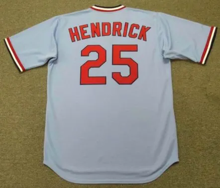 GEORGE HENDRICK St. Louis Cardinals 1982 Majestic Cooperstown Away Baseball Jersey 