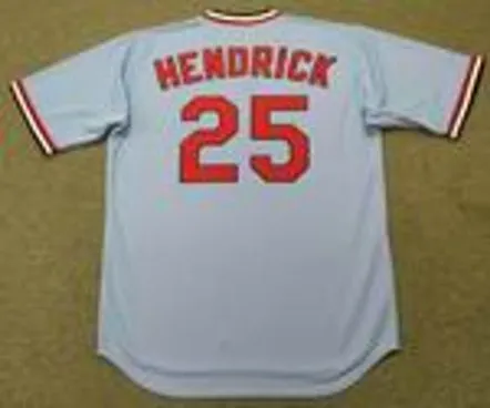 GEORGE HENDRICK St. Louis Cardinals 1982 Majestic Cooperstown Away Baseball Jersey 