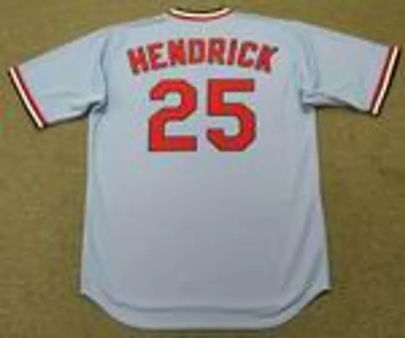 GEORGE HENDRICK St. Louis Cardinals 1982 Majestic Cooperstown Away Baseball Jersey 