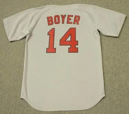 KEN BOYER St. Louis Cardinals 1964 Majestic Cooperstown Throwback Away Jersey 