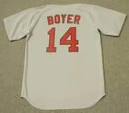KEN BOYER St. Louis Cardinals 1964 Majestic Cooperstown Throwback Away Jersey 