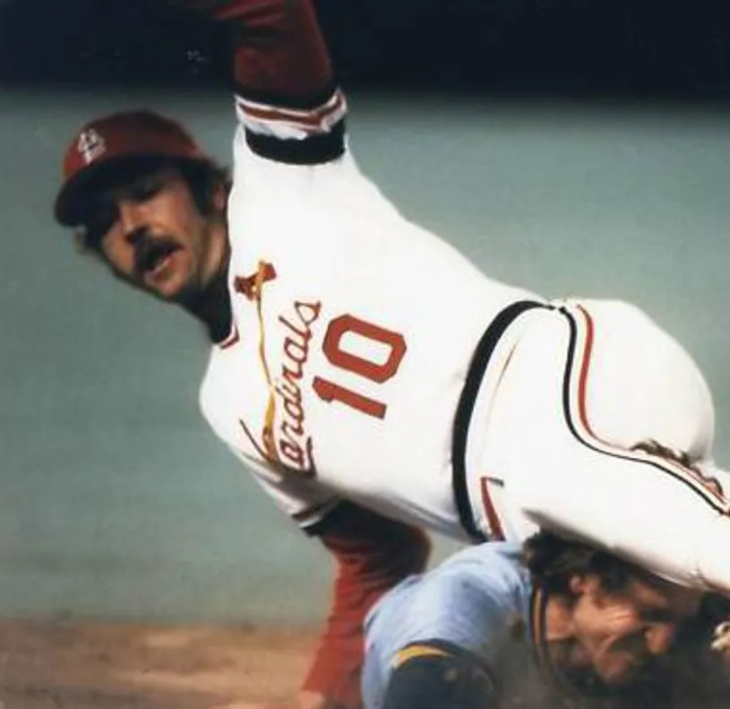 KEN OBERKFELL St. Louis Cardinals 1982 Majestic Cooperstown Home Baseball Jersey 