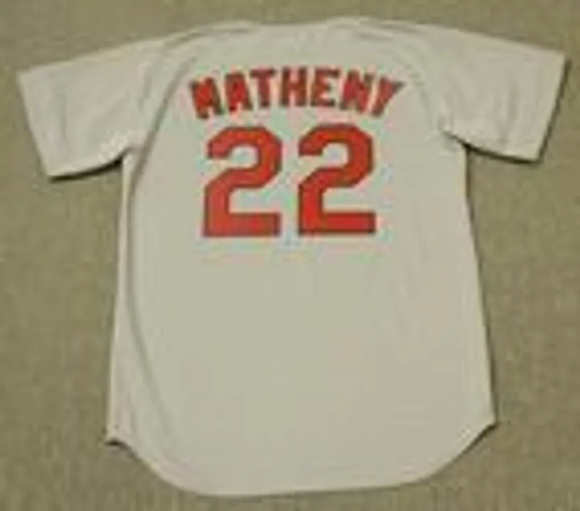 MIKE MATHENY St. Louis Cardinals 2000 Majestic Cooperstown Throwback Away Jersey 
