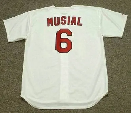 STAN MUSIAL St. Louis Cardinals 1962 Majestic Cooperstown Throwback Home Baseball Jersey 