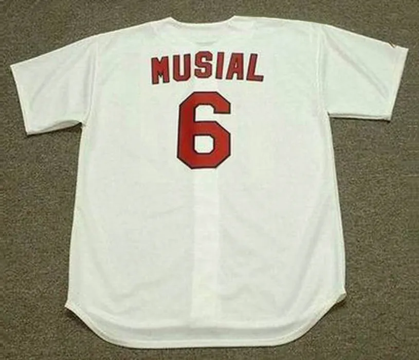 STAN MUSIAL St. Louis Cardinals 1962 Majestic Cooperstown Throwback Home Baseball Jersey 