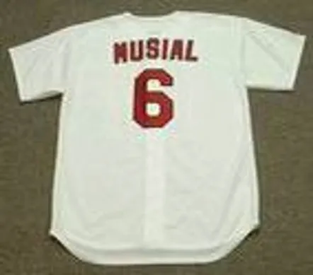 STAN MUSIAL St. Louis Cardinals 1962 Majestic Cooperstown Throwback Home Baseball Jersey 
