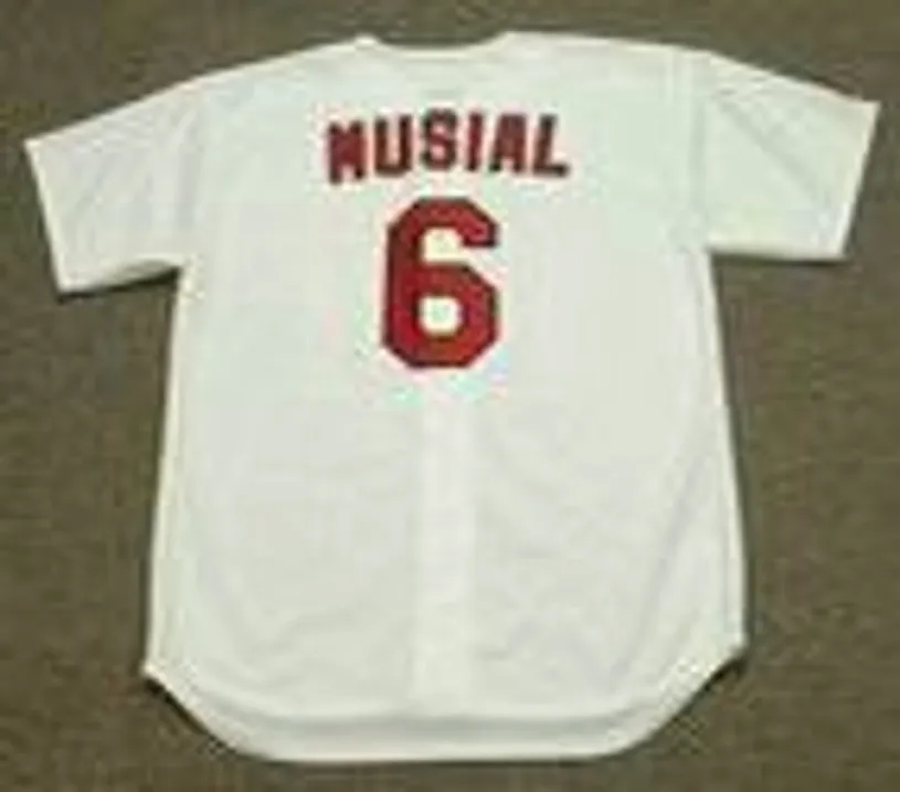 STAN MUSIAL St. Louis Cardinals 1962 Majestic Cooperstown Throwback Home Baseball Jersey 