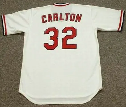 STEVE CARLTON St. Louis Cardinals 1971 Majestic Cooperstown Home Baseball Jersey 