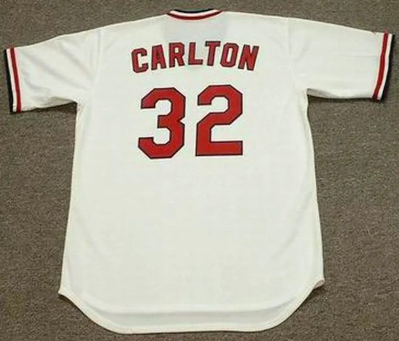 STEVE CARLTON St. Louis Cardinals 1971 Majestic Cooperstown Home Baseball Jersey 
